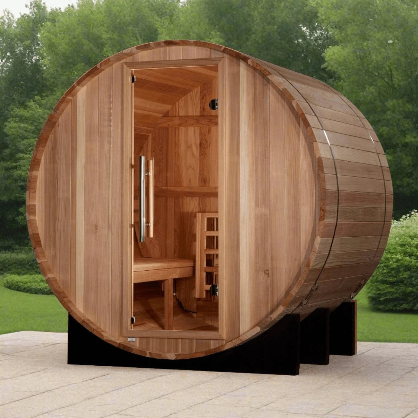 Golden Designs Sauna Golden Designs "St. Moritz" 2 Person Barrel Traditional Sauna GDI-B002-01