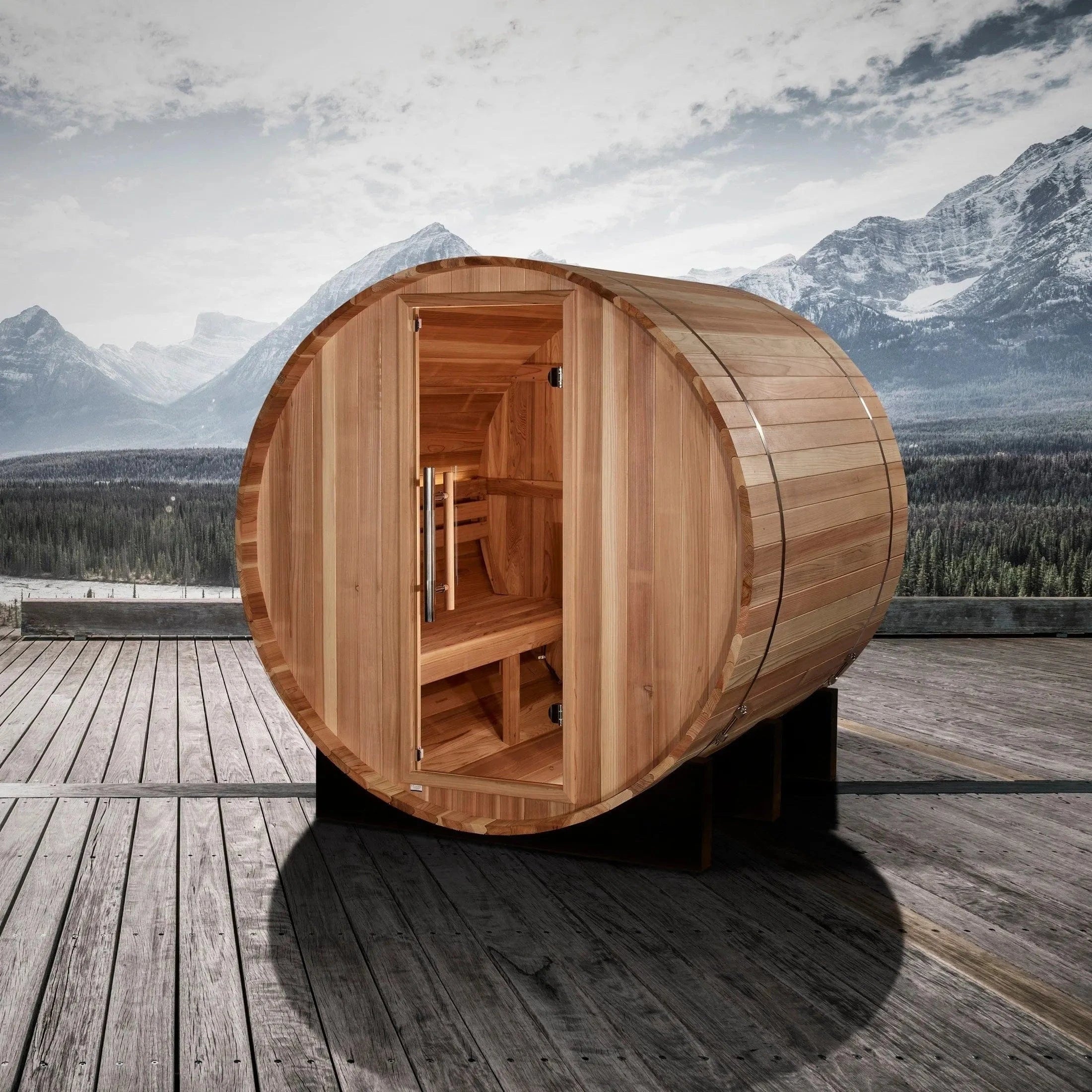 Golden Designs Sauna Golden Designs "St. Moritz" 2 Person Barrel Traditional Sauna GDI-B002-01