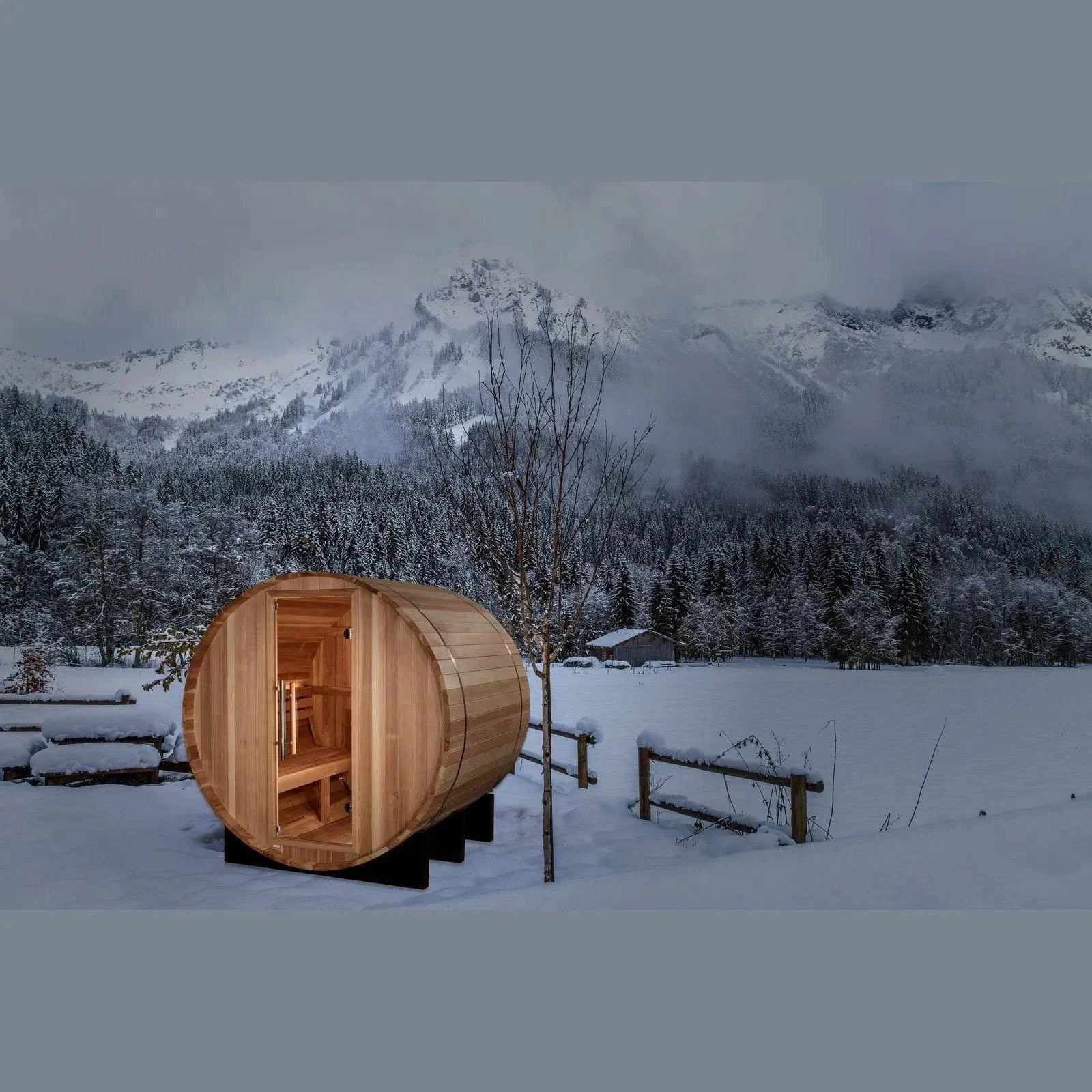 Golden Designs Sauna Golden Designs "St. Moritz" 2 Person Barrel Traditional Sauna GDI-B002-01