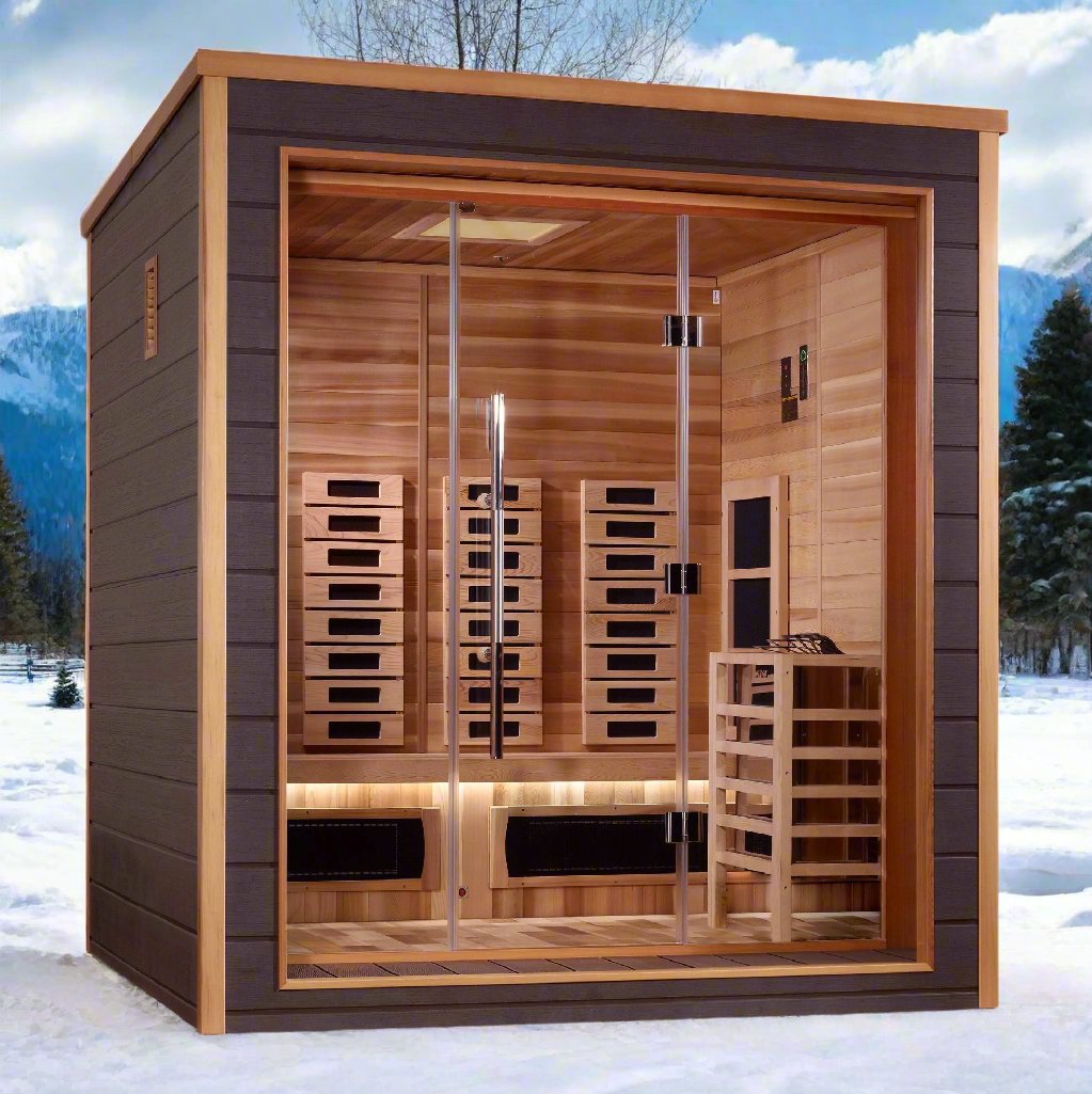 Golden Designs Sauna Golden Designs Visby 3 Person Hybrid Outdoor Sauna GDI-8223-01