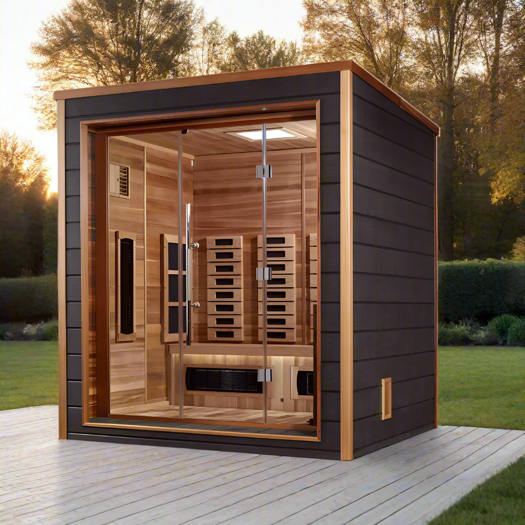Golden Designs Sauna Golden Designs Visby 3 Person Hybrid Outdoor Sauna GDI-8223-01