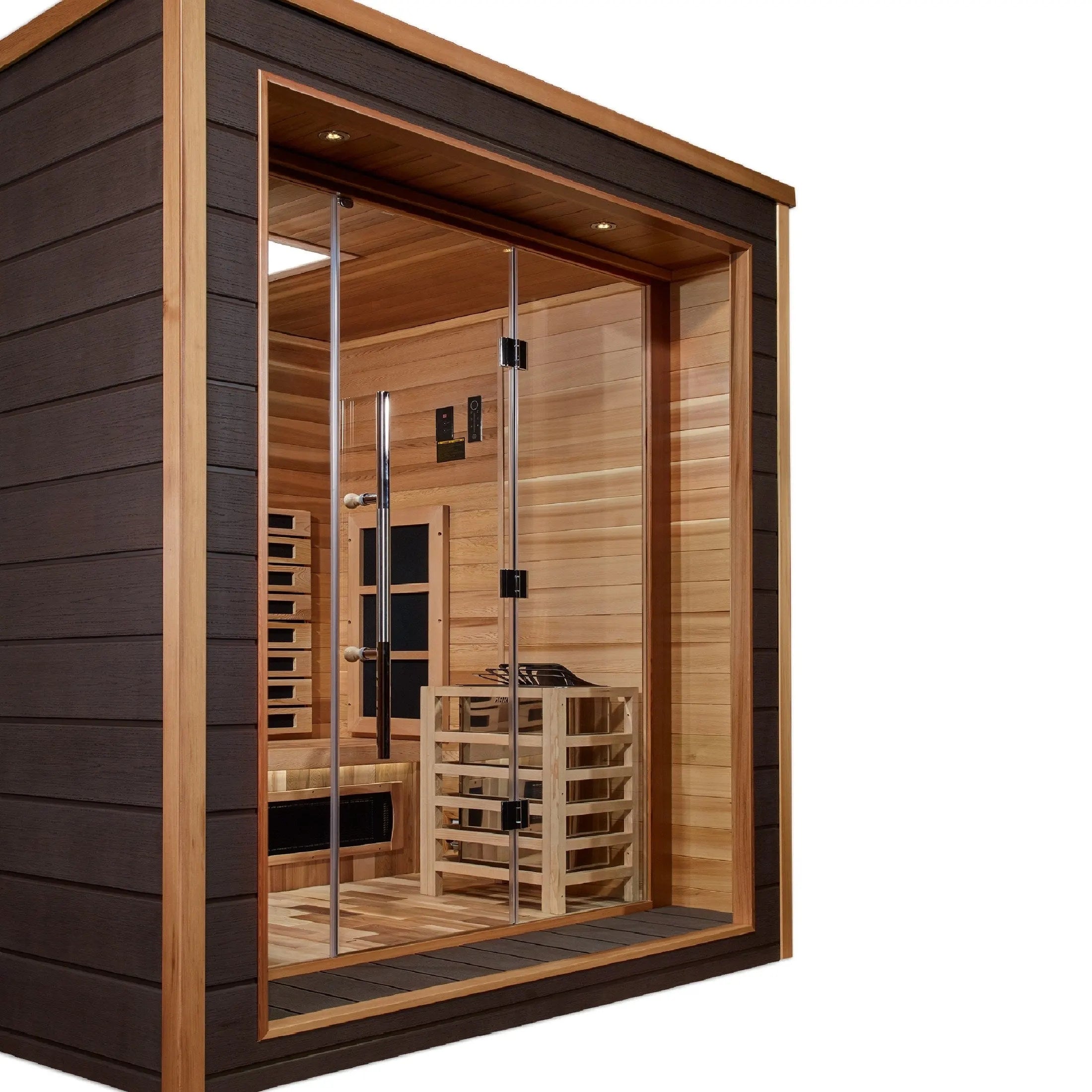 Golden Designs Sauna Golden Designs Visby 3 Person Hybrid Outdoor Sauna GDI-8223-01