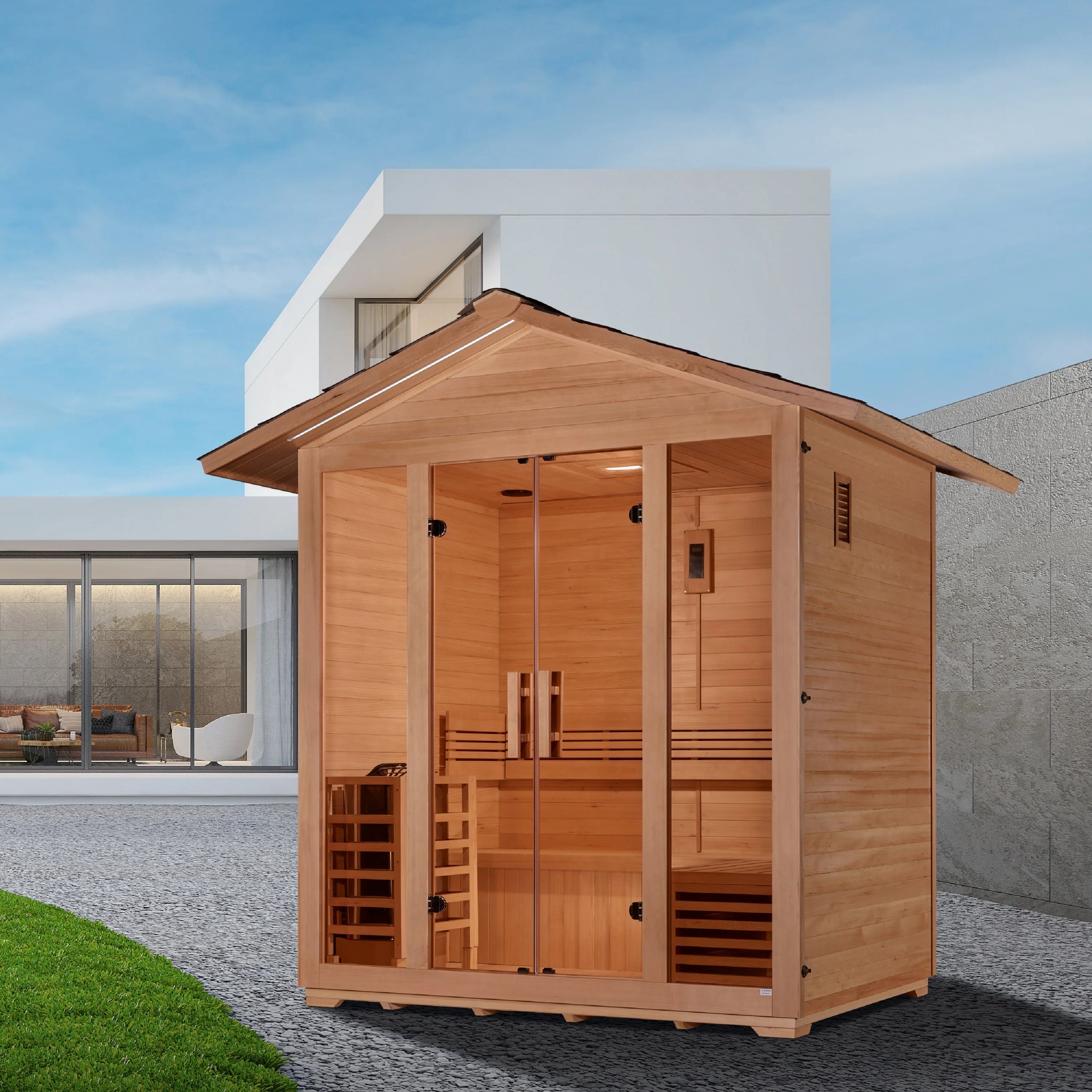 Golden Designs Sauna Golden Designs "Vorarlberg" 5 Person Traditional Outdoor Sauna GDI-8105-01