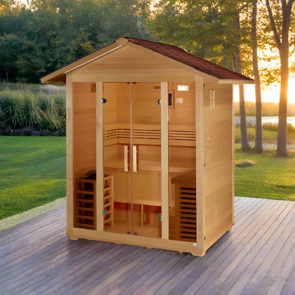 Golden Designs Sauna Golden Designs "Vorarlberg" 5 Person Traditional Outdoor Sauna GDI-8105-01