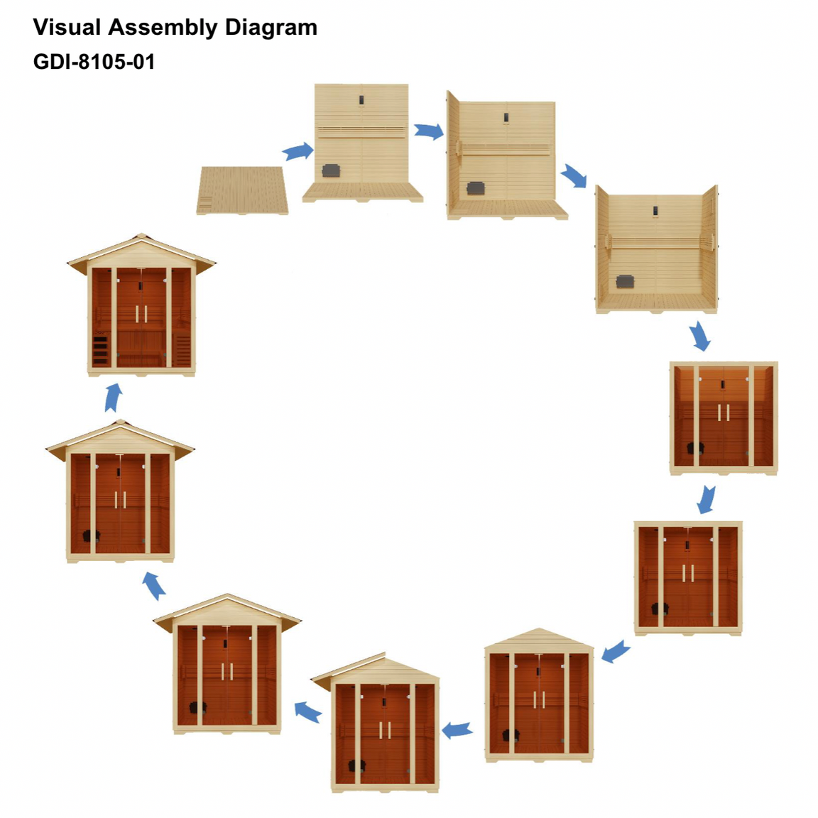Golden Designs Sauna Golden Designs "Vorarlberg" 5 Person Traditional Outdoor Sauna GDI-8105-01