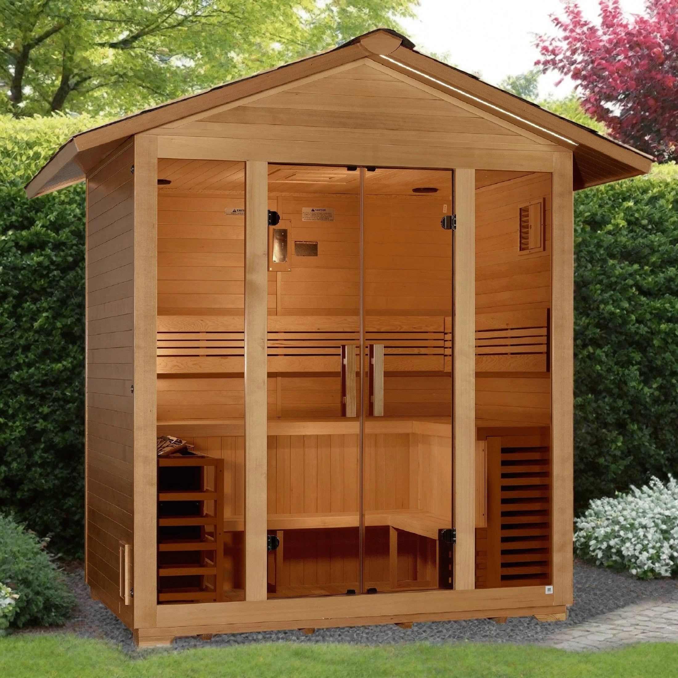 Golden Designs Sauna Golden Designs "Vorarlberg" 5 Person Traditional Outdoor Sauna GDI-8105-01