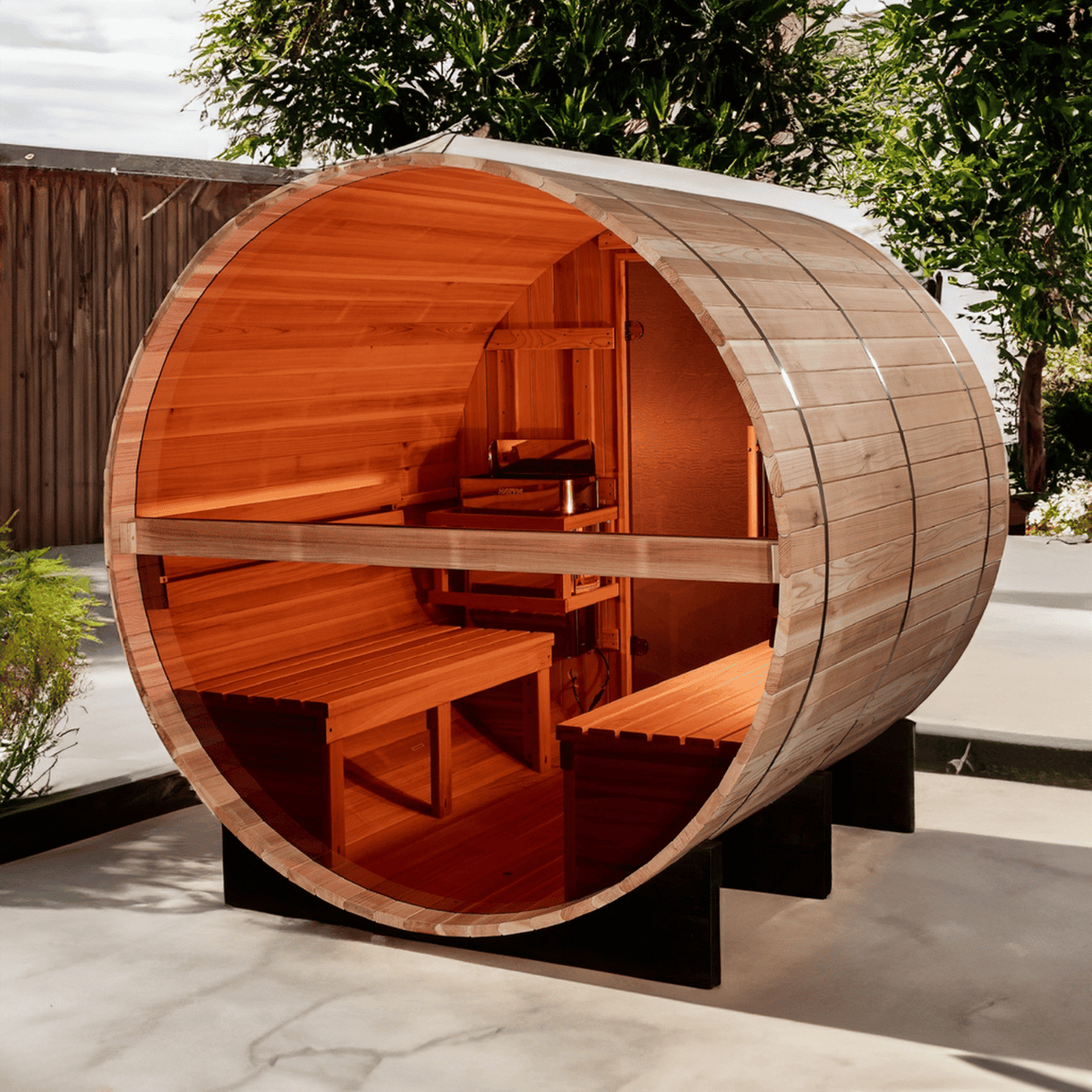 Golden Designs Sauna Golden Designs "Zurich" 4 Person Barrel Traditional Sauna GDI-B024-01