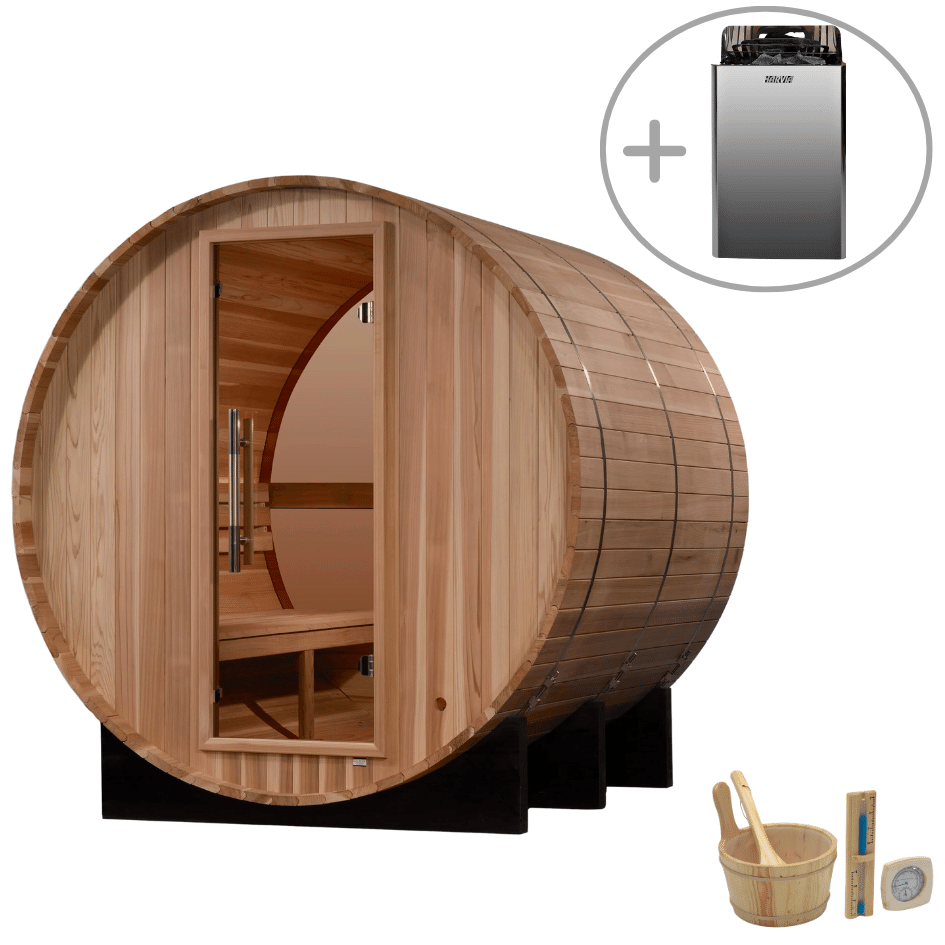 Golden Designs Sauna Golden Designs "Zurich" 4 Person Barrel Traditional Sauna GDI-B024-01