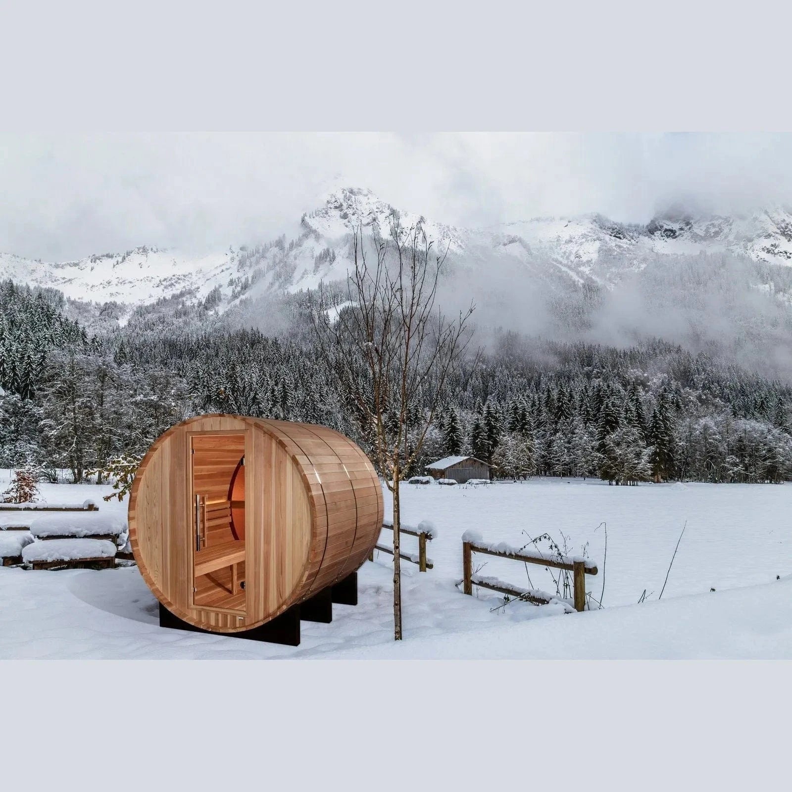 Golden Designs Sauna Golden Designs "Zurich" 4 Person Barrel Traditional Sauna GDI-B024-01