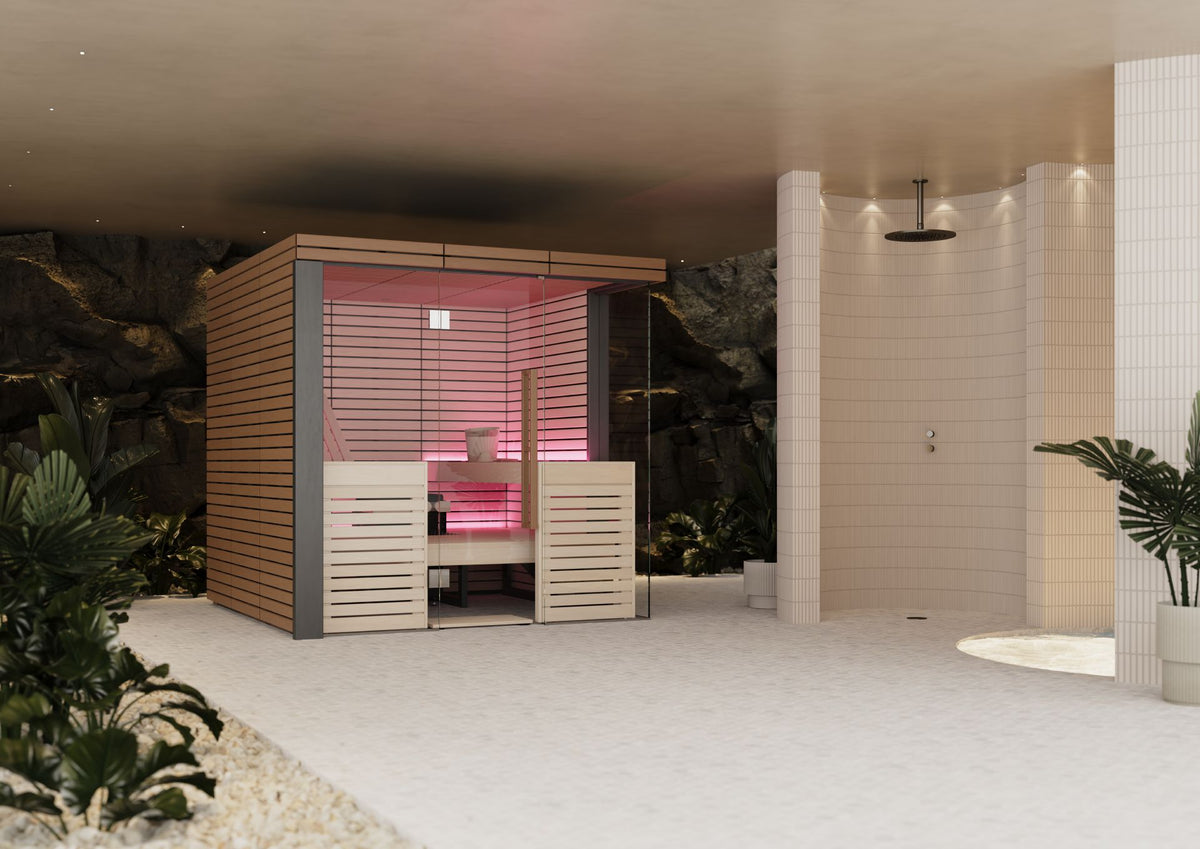 Harvia Sauna Harvia Lindea View Indoor Cabin Sauna Kit