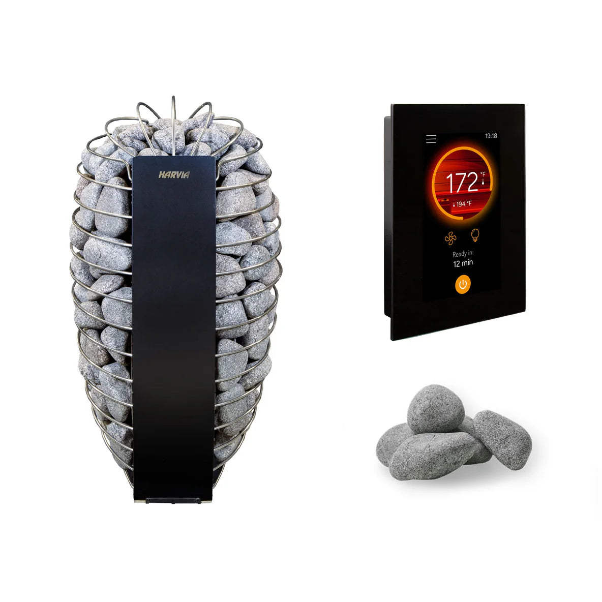 Harvia Sauna Heater 240V/1PH (Home Use) / Fenix FX45 Control Package Harvia Spirit SP80E Electric Sauna Heater Package