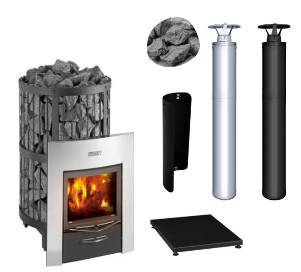 Harvia Sauna Heater Harvia Legend 240 Duo Wood Burning Sauna Stove Package