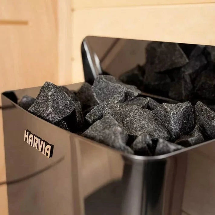 Harvia Sauna Heater Harvia The Wall Series, 6kW, Black Stainless Steel Sauna Heater, 240V 1PH HSW6U1B