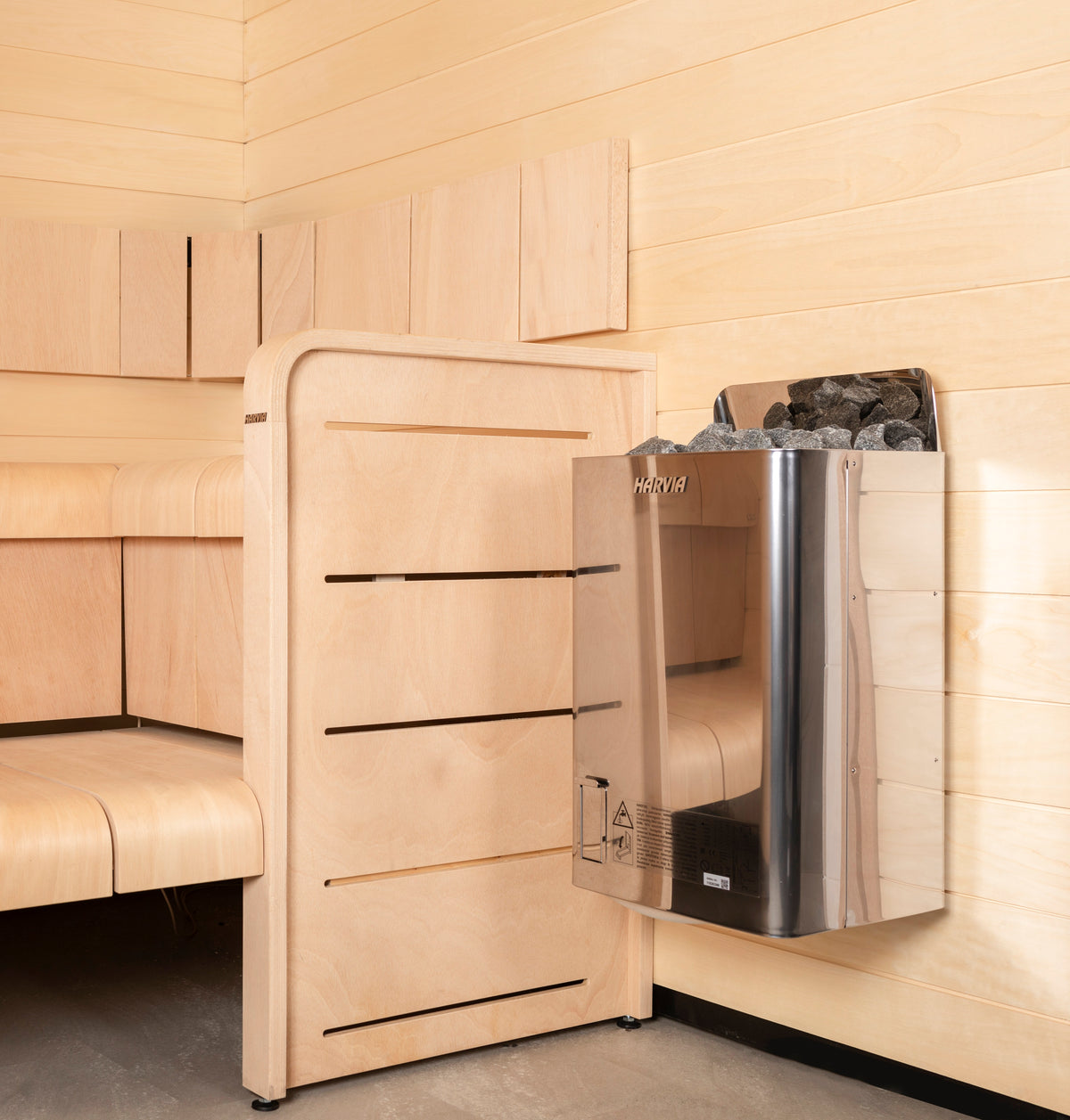 Harvia Sauna Heater Harvia The Wall Series, 6kW, Black Stainless Steel Sauna Heater, 240V 1PH HSW6U1B
