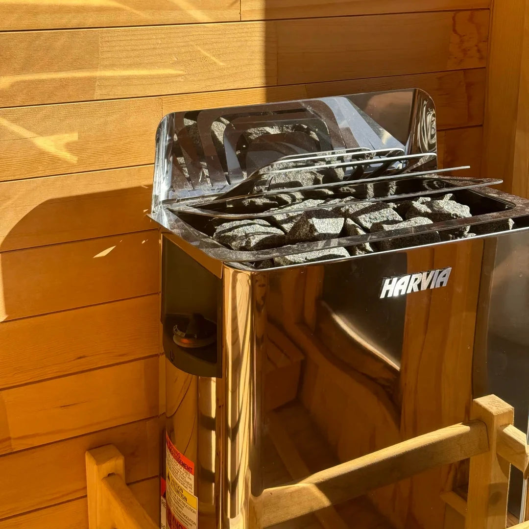 Harvia Sauna Heater Harvia The Wall Series, 6kW, Black Stainless Steel Sauna Heater, 240V 1PH HSW6U1B