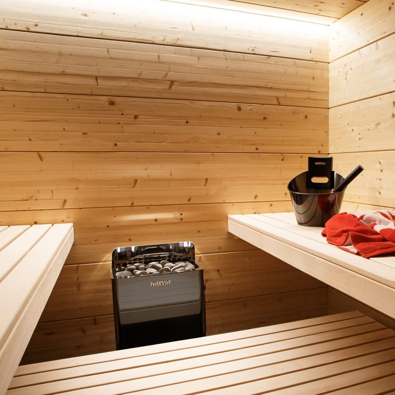 Harvia Sauna Heater Harvia The Wall Series, 6kW, Black Stainless Steel Sauna Heater, 240V 1PH HSW6U1B