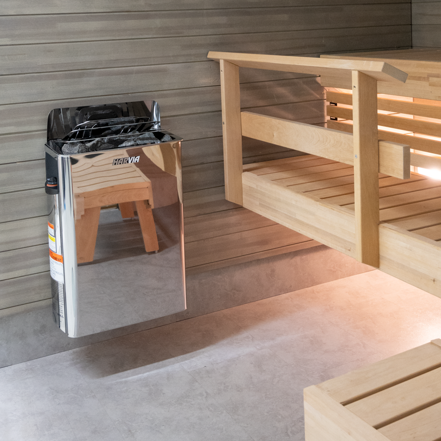 Harvia Sauna Heater Harvia The Wall Series, 6kW, Black Stainless Steel Sauna Heater, 240V 1PH HSW6U1B