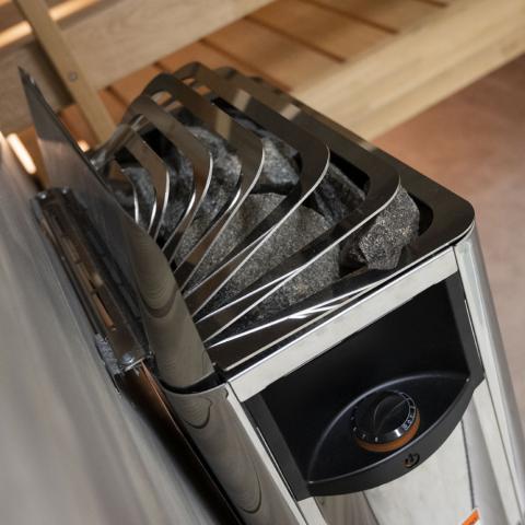 Harvia Sauna Heater Harvia The Wall Series, 8kW, Stainless Steel Sauna Heater, 240V 1PH HSWS8U1B