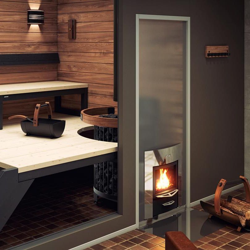 Harvia Sauna Stove Harvia Legend 240 Duo Wood Burning Sauna Stove/Fireplace Combo