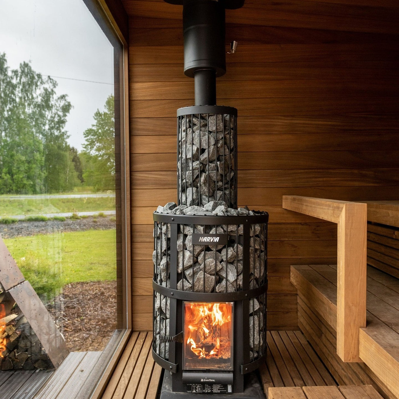 Harvia Sauna Stove Harvia Legend 240 Greenflame Wood-Burning Sauna Stove