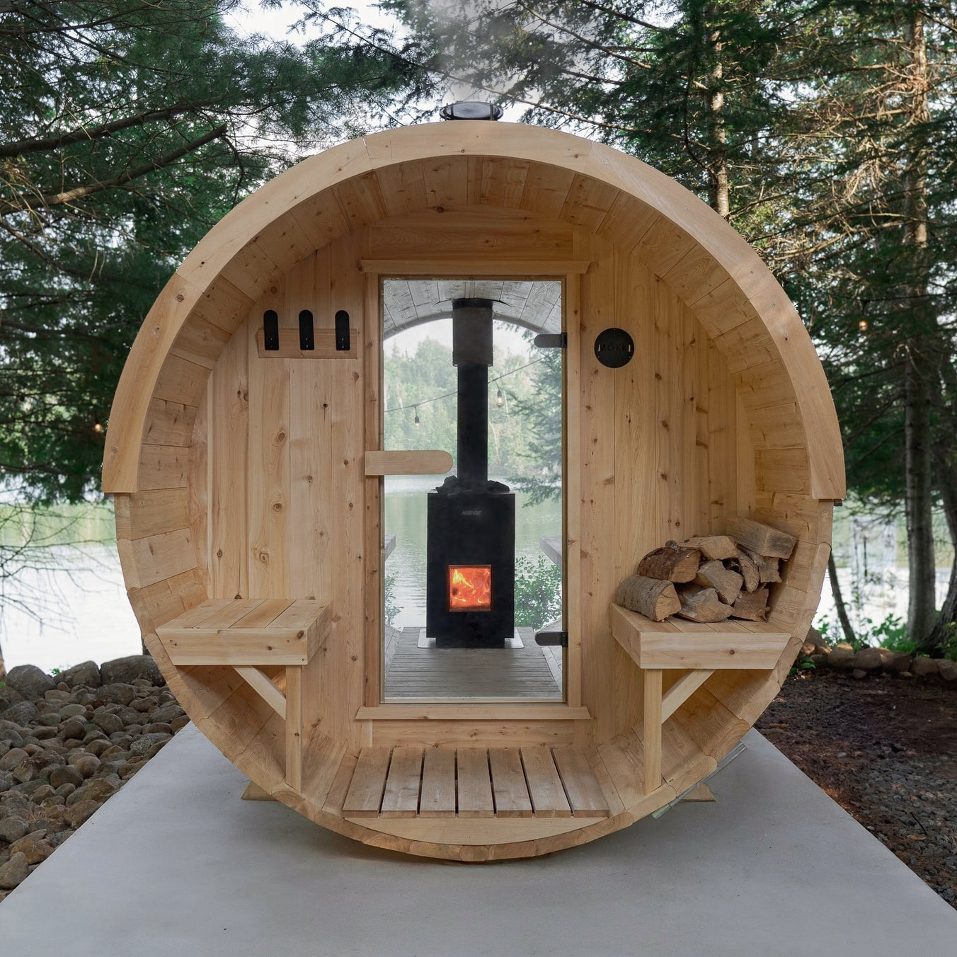 Harvia Sauna Stove Harvia Linear 16 WK160C Wood-Burning Sauna Stove