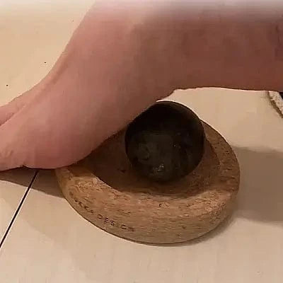 Hukka Hukka Mini SoleJoy Sauna Massage Stone with Natural Cork Base, Sphere