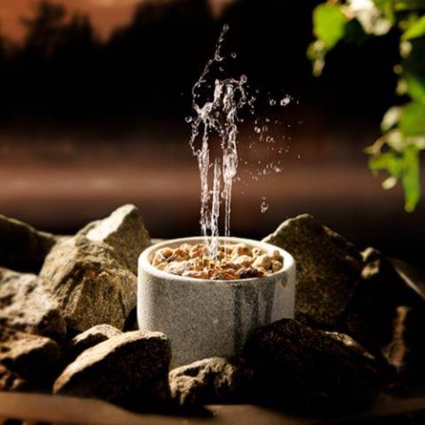 Hukka Hukka Saunatroikka Sauna Fountain and Essence Diffuser, 3 Pillars, Medium