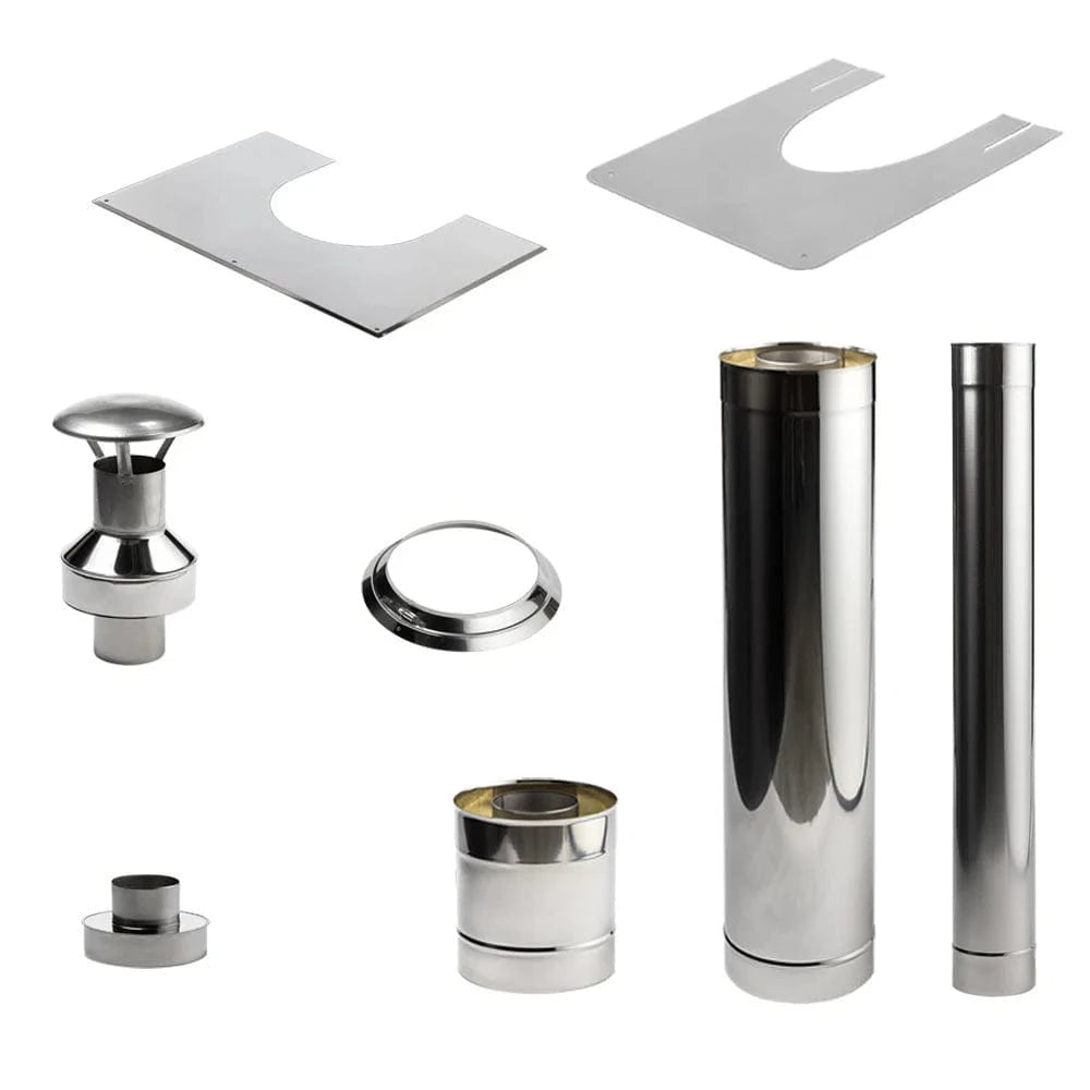 HUUM Sauna Heater HUUM Sauna Wood Stove Chimney Kit, For Barrel Saunas