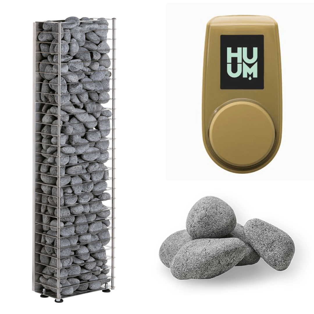 HUUM Sauna Heater UKU Local with Sand Case HUUM CLIFF Mini Series 3.5kW Sauna Heater Package