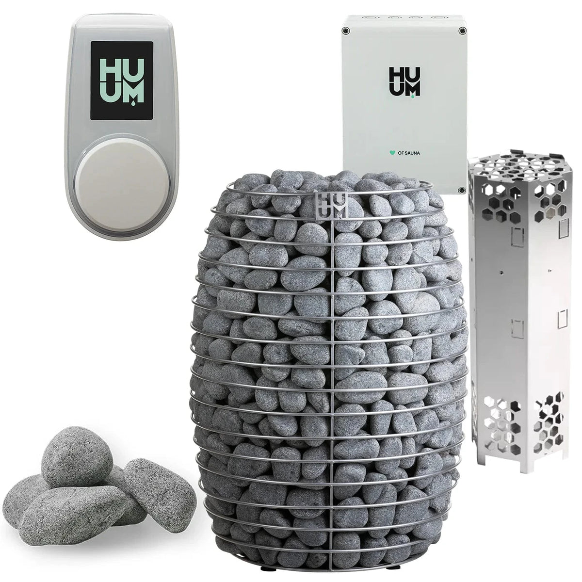 HUUM Sauna Heater UKU Local with White Case HUUM HIVE 12.0kW Electric Sauna Heater Package