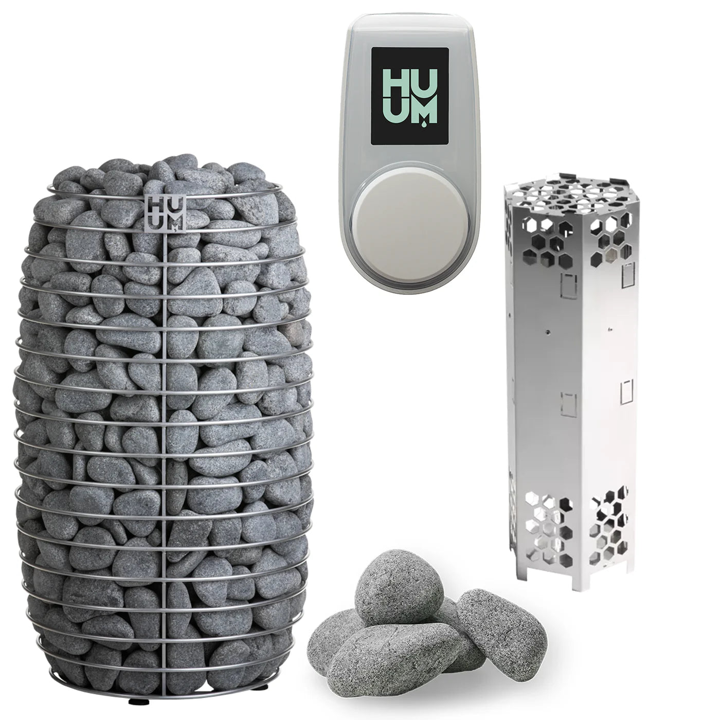 HUUM Sauna Heater UKU Local with White Case HUUM HIVE Mini 9kW Electric Sauna Heater Package