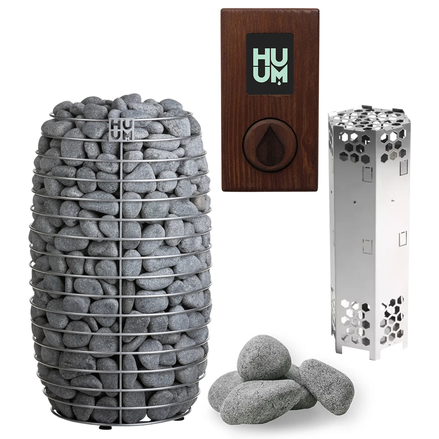 HUUM Sauna Heater UKU Local with Wood Case HUUM HIVE Mini 9kW Electric Sauna Heater Package