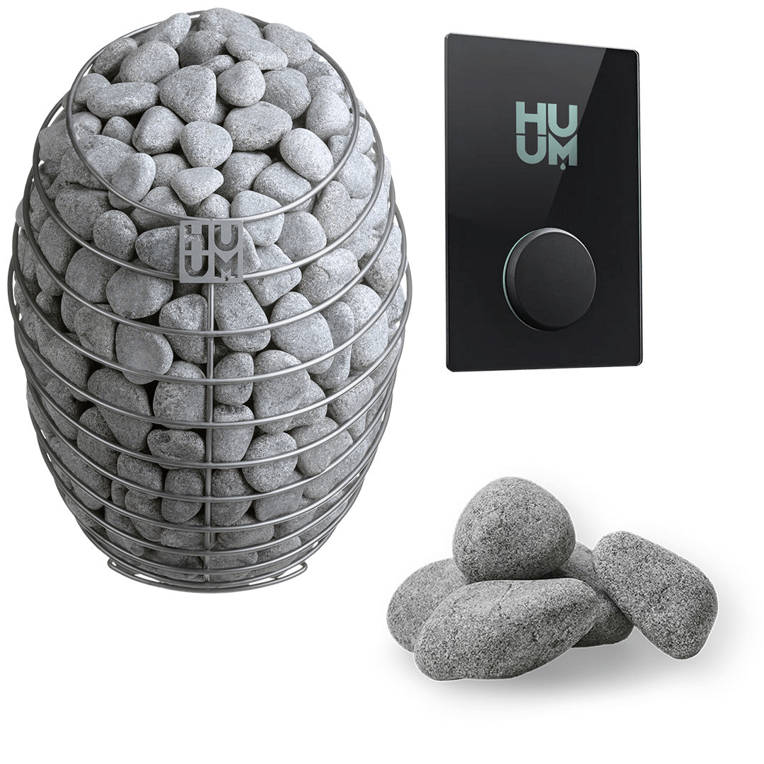 HUUM Sauna Heater UKU WiFi Glass HUUM DROP Series 4.5kW Sauna Heater Package