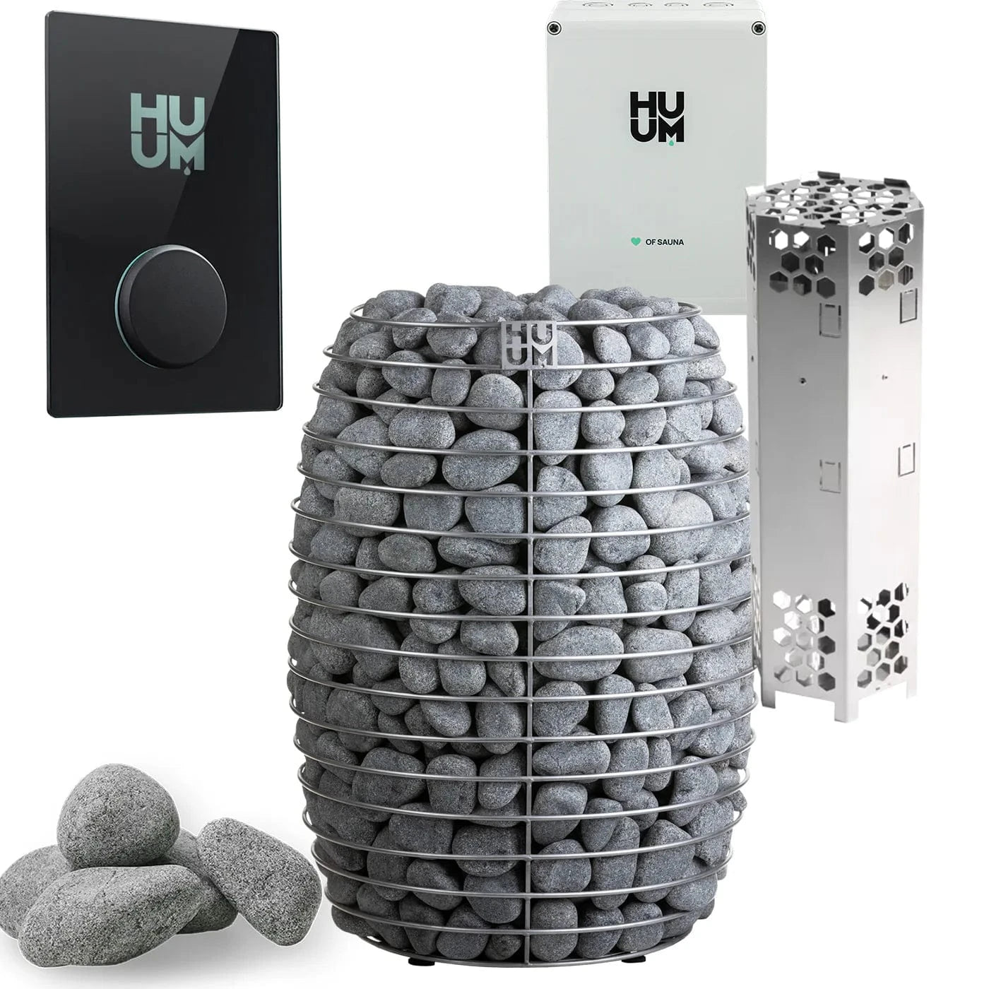 HUUM Sauna Heater UKU WiFi Glass HUUM HIVE 18.0kW Electric Sauna Heater Package