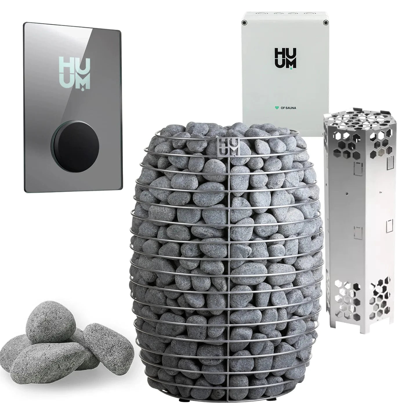 HUUM Sauna Heater UKU WiFi Mirror HUUM HIVE 15.0kW Electric Sauna Heater Package