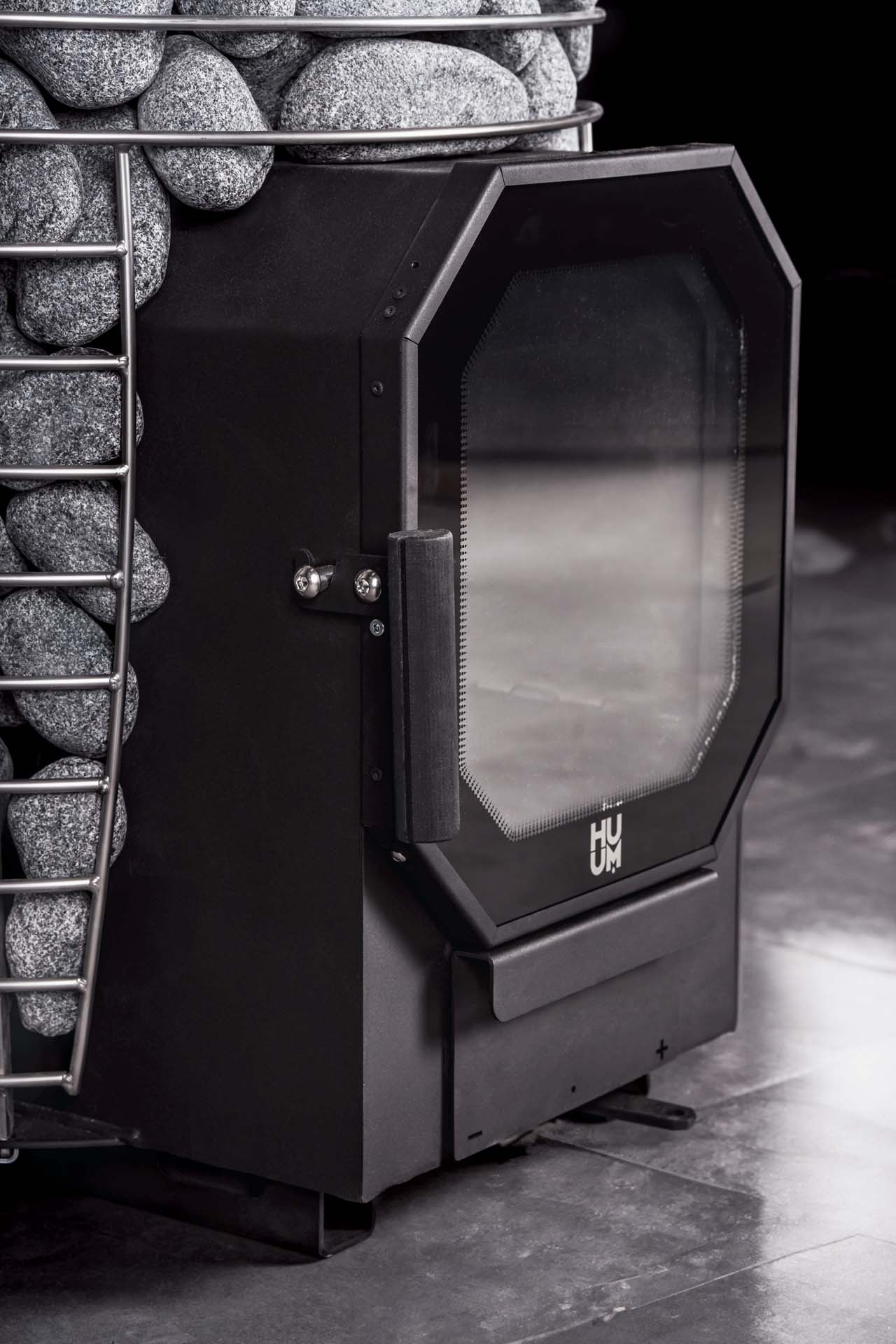 HUUM Sauna Stove HUUM HIVE Flow Mini LS Sauna Stove with Firebox Extension