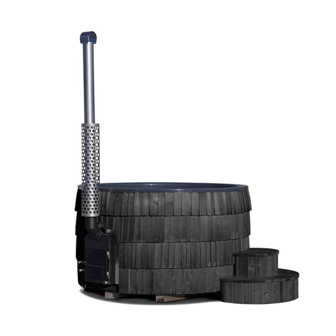 Iglucraft Sauna Black Iglucraft Wood-Burning Hot Tub