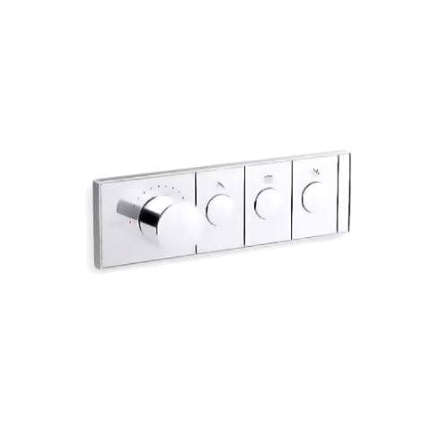 Kohler Polished Chrome Kohler Anthem, 3-outlet Thermostatic Valve Control Panel