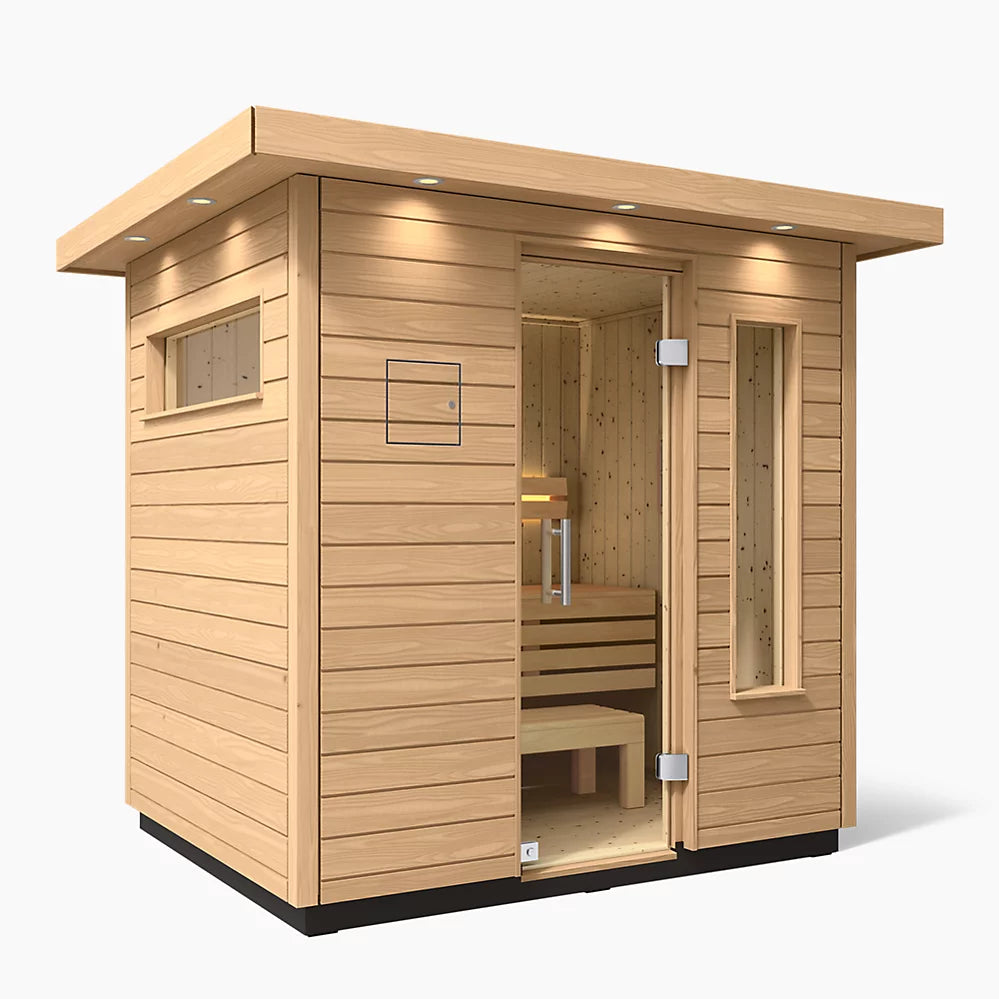 Kohler Sauna Up to 3 People / No Upgrade Kohler C2 Outdoor Sauna Kit – Douglas Fir