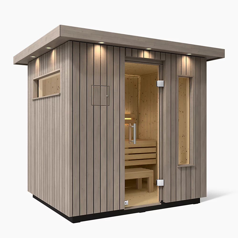 Kohler Sauna Up to 3 People / No Upgrade Kohler C2 Outdoor Sauna Kit Graphite Grey