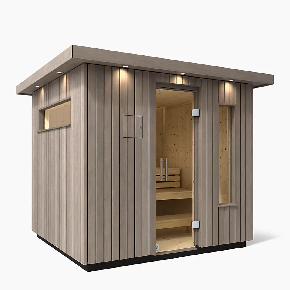 Kohler Sauna Up to 5 People / No Upgrade Kohler C2 Outdoor Sauna Kit Graphite Grey