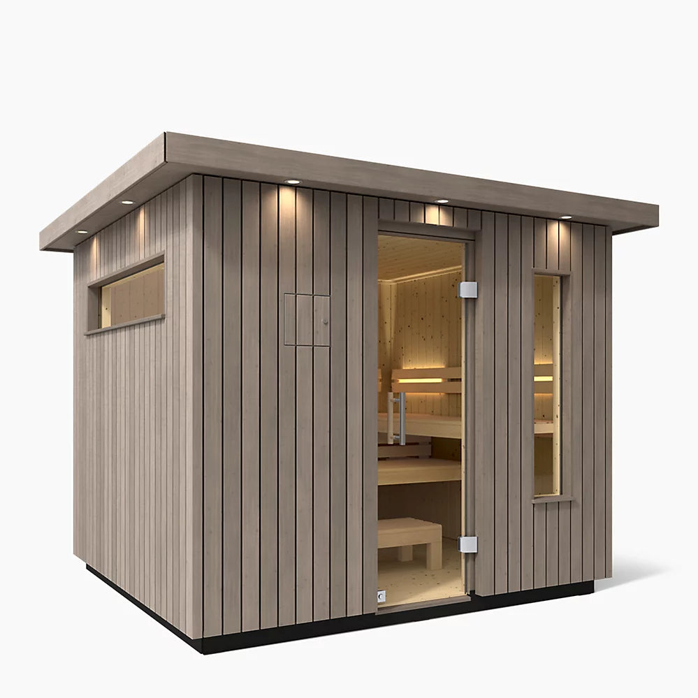 Kohler Sauna Up to 6 People / No Upgrade Kohler C2 Outdoor Sauna Kit Graphite Grey
