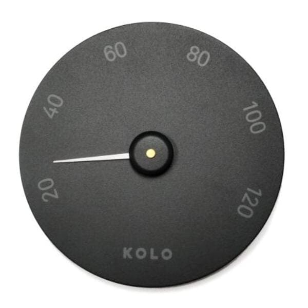 Kolo Kolo Black Sauna Thermometer, Degrees Celsius