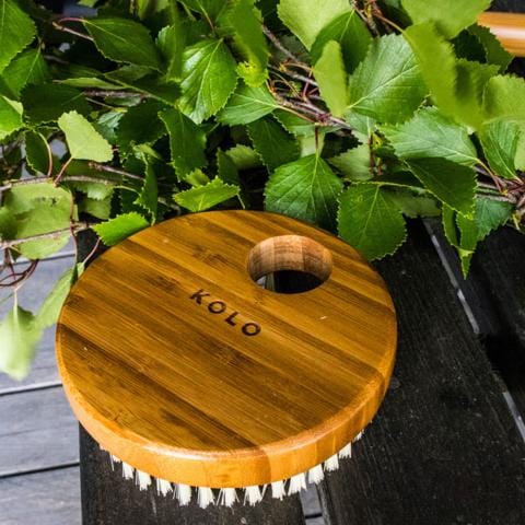 Kolo Kolo No Handle Bambu Bath Brush, Natural Bamboo