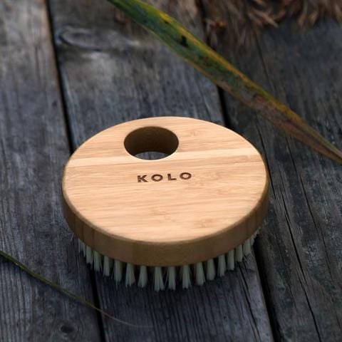 Kolo Kolo No Handle Bambu Bath Brush, Natural Bamboo