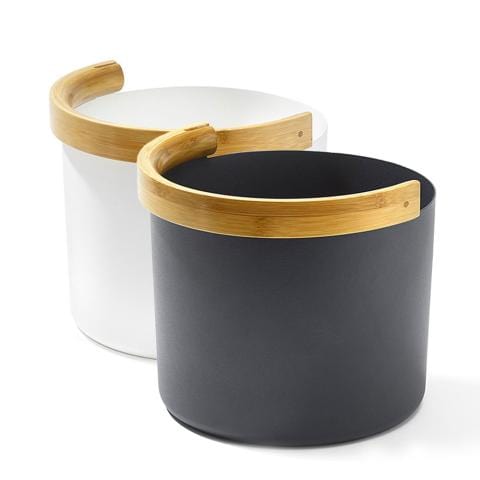 Kolo Kolo Sauna Bucket with Curved Handle, Aluminum/Bamboo, 1.5 Gal