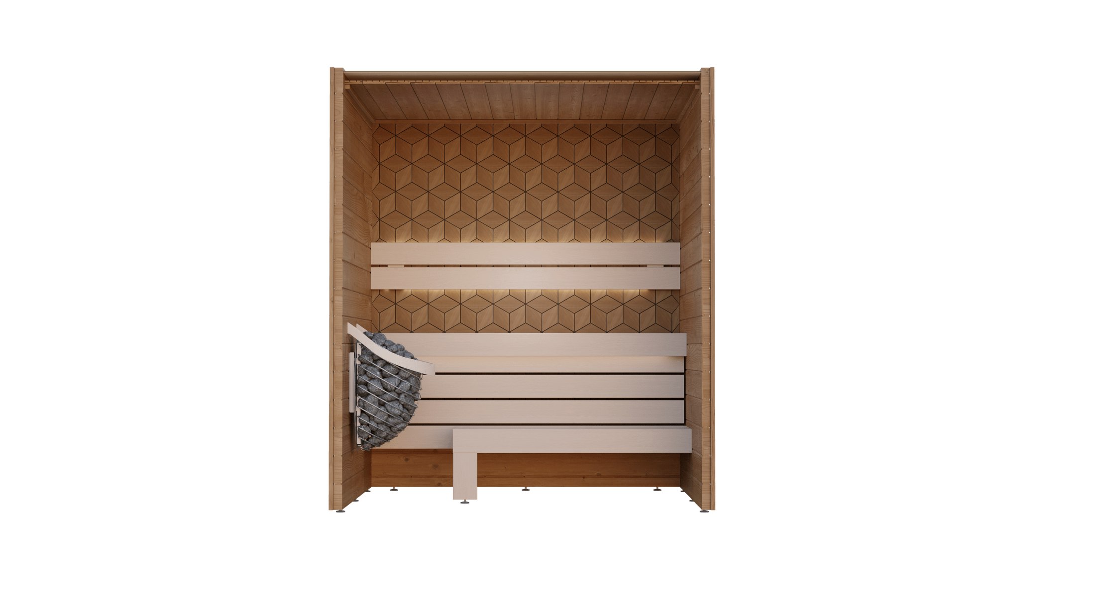 Leil Saunas Sauna Leil Como 3-180 3 Person Indoor Sauna Kit