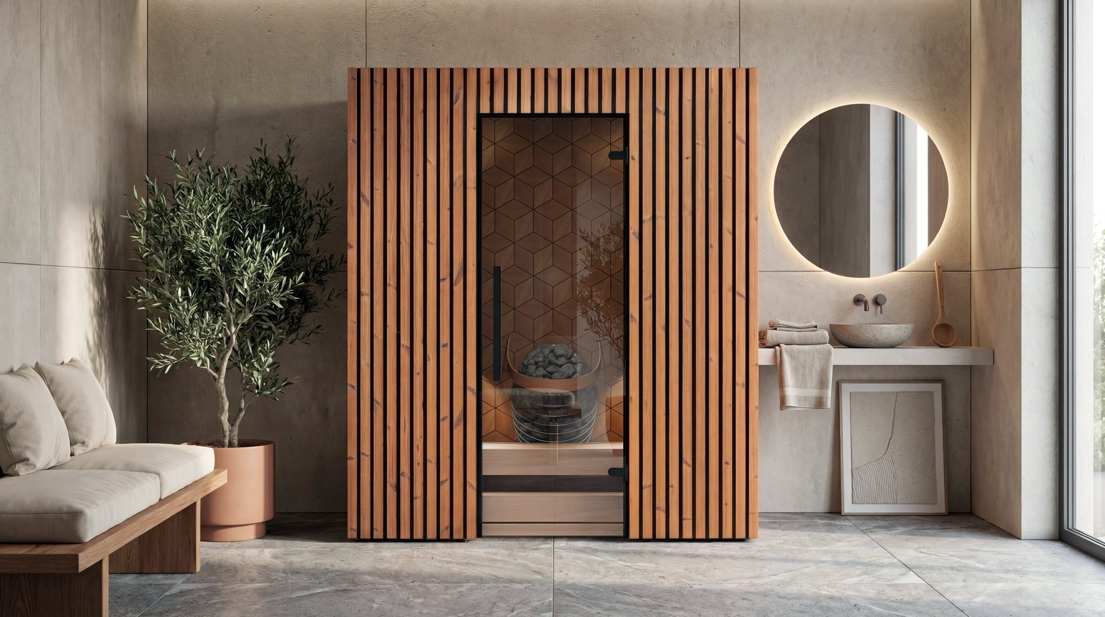 Leil Saunas Sauna Leil Como 4-180 4 Person Indoor Sauna Kit