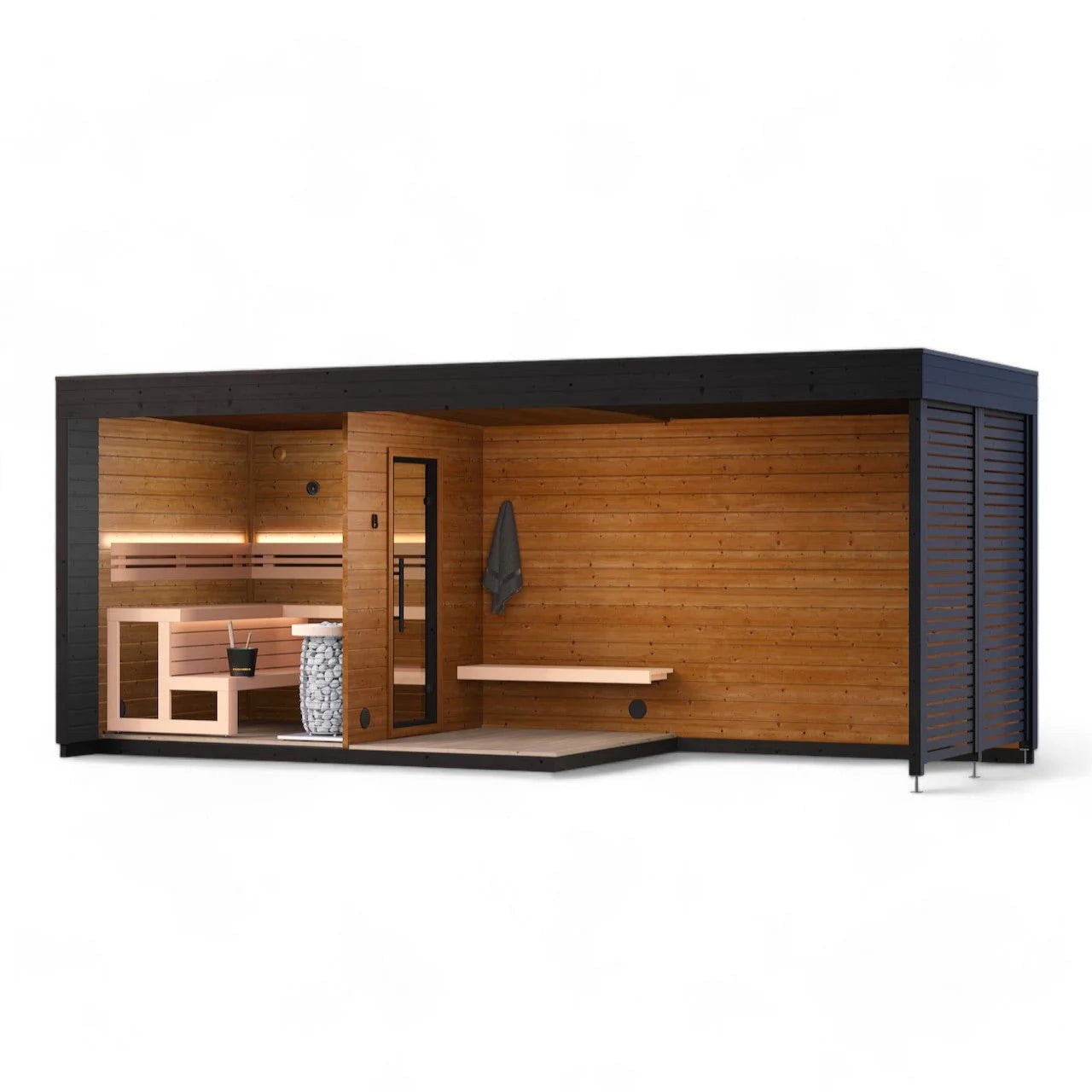 Leil Saunas Sauna Leil Patio L Plus 5 Person Outdoor Sauna