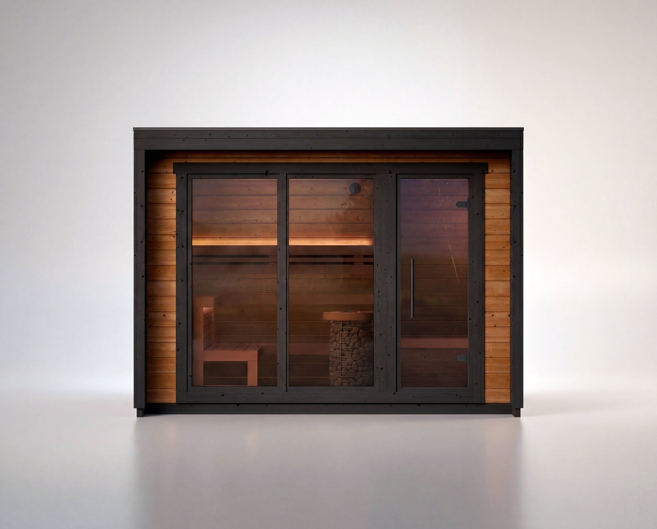 Leil Saunas Sauna Leil Patio M 5 Person Outdoor Sauna with Changing Room